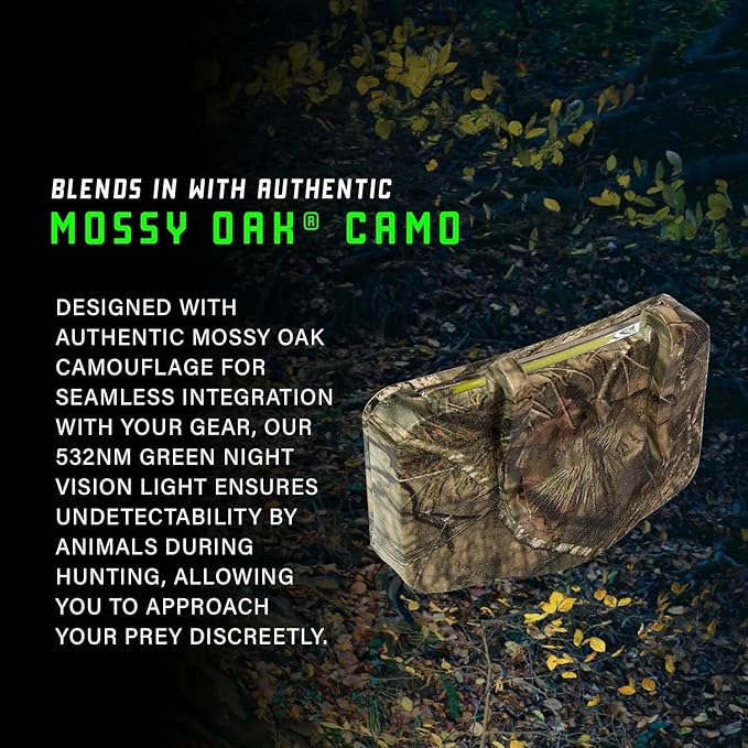 Night Vision Cap Light –Compact, Clip-On Hat Flashlight Powered by AAA | Dual LED Modes for Camping & Hunting | Lightweight Hat Flashlight for Billed Hats Suitable for Outdoor use Camo