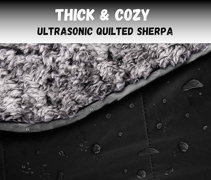 SUITEDNOMAD Large Waterproof Outdoor Stadium Blanket, Windproof and Warm Extra Thick Fleece or Quilted Sherpa, Great for Cold Weather Camping, Picnic, Sports, Festivals