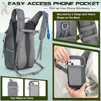 Hydration Backpack with Water Bladder, 18L Lightweight Hiking Backpack for Women&Men Small Insulated Hydration Water Pack for Hiking, Running, Cycling, Biking