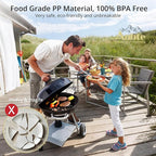 Plastic Plates and Bowls Sets, 18pcs Unbreakable Camping Dinner Set for 6, Reusable, Microwave & Dishwasher Safe Dinner Set, for Kitchen Outdoor Travel Camping Picnic Party