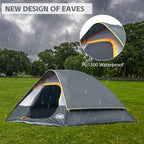 Camping Tent 4 Person, Waterproof Windproof Tent with Rainfly Easy Set up-Portable Dome Tents for Camping