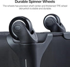 Hanke Luggage Sets 2 Piece Softside Expandable Luggage With Spinner Wheels TSA Lock,Travel Luggage Rolling Suitcase Checked Luggage Black(20/28)