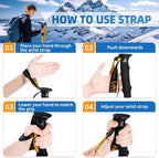 Lightweight Collapsible Kids Hiking Poles - Retractable Kids Hiking Stick, Telescoping Aluminum Trekking Poles 2 Pack, Adjustable Kids Ski Poles by Croosse