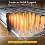 Air Mattress Queen with Built in Pump,Blow Up Mattress in 3 Mins,18'' Raised Self Inflatable Mattress,Portable Airbed for Home,Floor&Travel,Queen Size Air Matress for Adults,660LB Max,Silver