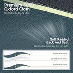 GREEN PARTY Folding Camping Chair Oversized Heavy Duty Lawn Chair with Cooler Bag, Cup Holder, Storage Pocket, Collapsible Padded Outdoor Arm Chair, Quad Lumbar