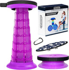 2025 Upgraded XXL Collapsible Stool with Cushion 20.4", 550lbs Max Weight, Wider & Taller Pop Up Seat, Heavy Duty Portable Retractable Folding Chair or Travel Foot Rest, Gift for Camping & Outdoors