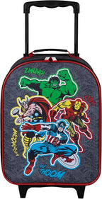 Undercover - Children's Trolley - Spacious Main Compartment - Ideal Travel Companion - Adjustable and Fixable Telescopic Pole, Avengers, ca. 43 x 28,5 x 16 cm, Children's trolley with 2 wheels