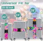Slohif Luggage Straps for Suitcases Travel Belt Accessories Luggage Connector Identifiers Over Handle with Buckle Unique Nylon Adjustable Strap for Sleeping Bag Car Seat Butterfly (2 Pack)