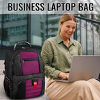 YOREPEK Travel Backpack, Extra Large 50L Laptop Backpacks for Men Women, Water Resistant College Backpack Airline Approved Business Work Bag with USB Charging Port Fits 17 Inch Computer, Purple