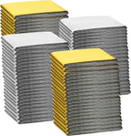 Macarrie 100 Pack Emergency Thermal Blankets Silver Foil Survival Blanket Kit for Outdoors, Camping, Hiking, Homeless, First Aid