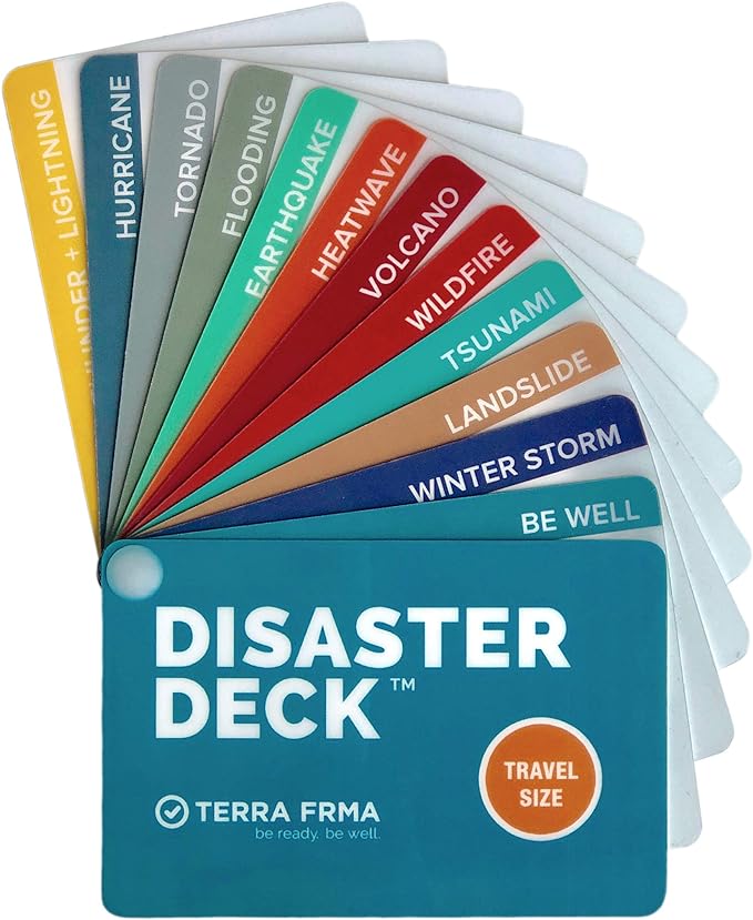 Disaster Deck - Emergency Disaster Survival Cards - Waterproof Pocket Guide for Bug Out Bag Kit