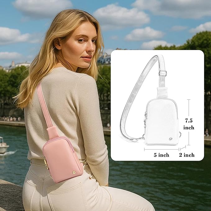 INICAT Sling Bag for Women Touchscreen Small Crossbody Cell Phone Purse Fanny Pack