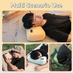 HIKEMAN Camping Memory Foam Pillow - Ultralight Washable Camping Essentials Backpacking Travel Pillow for Outdoor Camp, Sport, Airplanes, Hiking(Matcha Green)