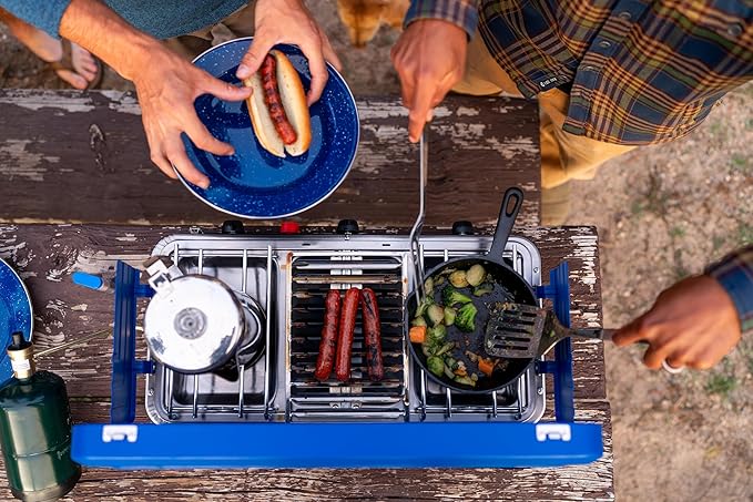 Stansport 2-Burner Propane Stove with Grill (212-600-50)