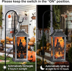 Halloween Decorations Outdoor,Halloween Hanging Decorations,Solar Lantern,Decor for Home Outside Porch Garden Yard Lawn Party Decorations（Bat Pumpkin Castle）