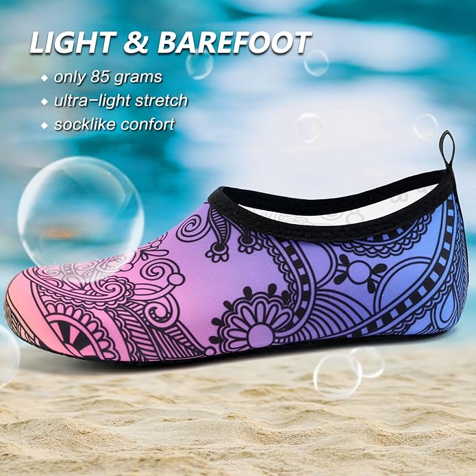 Deevike Water Shoes for Women Men Barefoot Quick-Dry Aqua Socks Slip-on for Beach Swim Surf Yoga Exercise