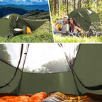 Bessport Camping Tent 1/2 Person Tent Waterproof Two Doors Backpacking Tent Easy Setup Lightweight for Outdoor, Hiking Mountaineering Travel