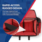 First Responder Trauma First Aid Kit Bag – Fully Stocked Emergency Medical Kit for Workplace, Vehicle & Home – OSHA & ANSI Compliant – Portable – Red