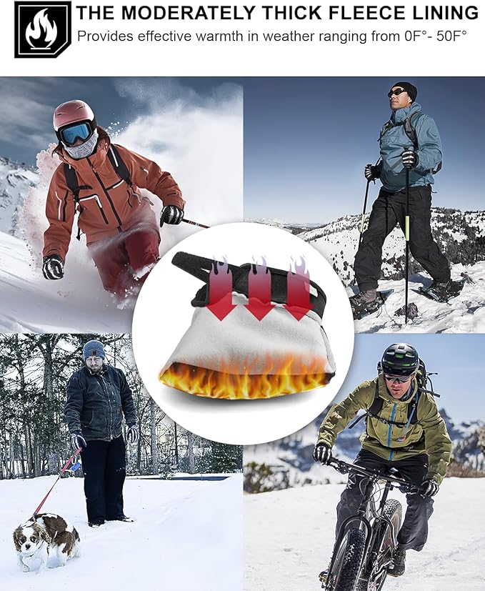 RIGWARL Gloves for Cool&Cold Weather Waterproof, Winter Gloves for Men Women Touch Screen