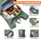 SKYSPER 10L Hiking Backpack, Foldable & Packable Lightweight Daypack for Travel, Collapsible Small Compact Hiking Backpack for Women & Men, Green