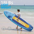 UPWELL 10'6"/11'/11'6" Inflatable Paddle Board, Stand Up Paddlboard for Youth & Adults, Stable Design, Premium SUP Accessories, Backpack, Leash, Hand Pump, Fins