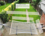 Mesh Hammock,Cotton Rope hammocks with Chains Hooks Tree Straps fit Stands from 9' to 15' for Outside Indoor Patio Yard