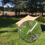 AAGUT Tent Stakes, Tent Stake Metal Garden Edging Fence Hooks Yard Camping Stake Heavy Duty Galvanized 9 Inch (9 Inch Tent Stakes KIT, 25)