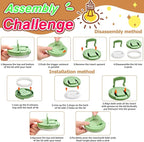 20oz Insulated Vacuum Food Jar with Buckle Lid,Soup Thermo for Hot Food Kids,Wide Mouth Leakproof Stainless Steel Lunch Container with Spoon-Green