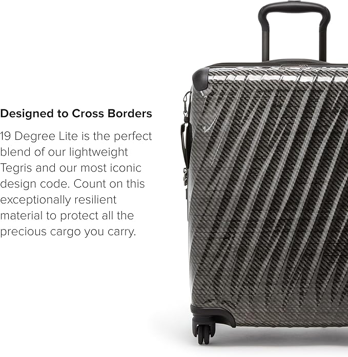 TUMI - 19 Degree Lite 4 Wheel Luggage - Lightweight and Highly Durable, Modern Contour, Hard Shell Men's and Women's Suitcase - 21.75" Continental Carry-On, Black Graphite