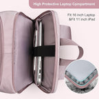 PIJUSHI Travel Backpack for Women Flight Aprroved Carry on Bag Large Casual Luggage Backpack Fit 16 inch Laptop(PE050 Ashen Purple)
