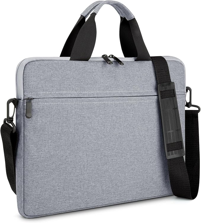 15.6-16 Inch Laptop Sleeve Shoulder Bag Notebook Chromebook Computer Carrying Case Compatible with 15.6 inch Acer Asus Dell HP Thinkpad, Gray