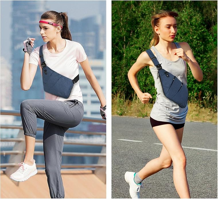 Sling Bag Cross Body Bag, Anti Theft Crossbody Bags for Travel Lightweight Chest Shoulder Bags for Women Men