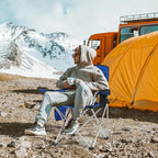 Camping Chair, Portable Folding Outdoor Chair with Arms, Cup Holder and Carry Bag