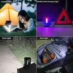 Rechargeable Spotlight Flashlight 15000 Lumen Handheld Spotlight 10800mah LED Big Searchlight Twin Side Flood Light for During Hurricane Emergency Outages Hunting Hiking Boating Camping Lantern