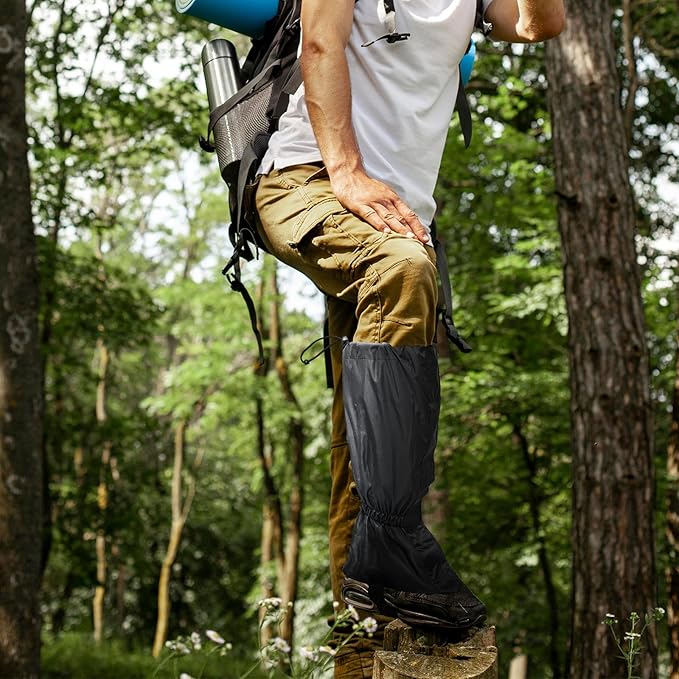 1 Pairs Gators for Hiking Boots,Adjustable Leg Gaiters for Women and Men Boots, Waterproof and Breathable Trail Gaiters for Hiking, Snow and Garden Weeding