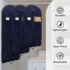 BALEINE 1PK Heavy Duty Garment Bag with Shoe Storage Travel Bag for Dresses, Suit, Coats Travel Essential (43", Blue)