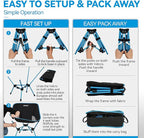 MARCHWAY Lightweight Folding Camping Chair with Spring Lock, Stable Compact Portable for Outdoor Camp, Travel, Beach, Picnic, Festival, Hiking, Backpacking (Lowback Blue)