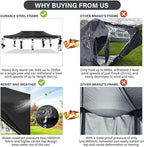 COBIZI 13x26 Pop up Canopy Tent 13x26 Canopy with 6 Sidewalls Waterproof Heavy Duty Commercial Canopy Tent for Parties Outdoor Garden Gazebo, Carry Bag with Wheel(13x26ft, Black)