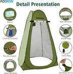 AOSION Privacy Shower Tent,Pop Up Changing Tent,Camp Bathroom Changing Dressing Room,Sun Sunshade Canopy Outdoor Rain Shelter for Camping Hiking Beach Picnic Fishing. (Green)
