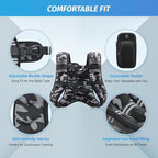 ZELUS Weighted Vest, 6lb/8lb/12lb/16lb/20lb/25lb/30lb Weight Vest with Reflective Stripe for Workout, Strength Training, Running, Fitness, Muscle Building, Weight Loss, Weightlifting