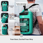 STOVER 5/10/25/30/40/55L Waterproof Backpack- Floating Dry Bag for Kayaking, Travel, Beach, Hiking, & Camping, Men/Women