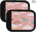 Cute Rainbow Rain Luggage Handle Wrap for Suitcase Luggage Tags Handle Covers Identifiers Soft Decorations Travel Accessories 2 Pack