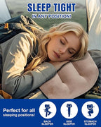 Ultralight Inflatable Camping Pillow for Sleeping – Soft Velvet Cover, Compact & Portable, Ergonomic Neck Support, Machine Washable Air Pillow, Perfect for Travel, Hiking, Backpacking – Brown
