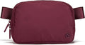 Pander Two Way Zipper Fanny Pack Nylon Everywhere Belt Bag for Women, Water Repellent Waist Packs, Crossbody Bags with Adjustable Strap (Red Merlot).