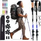 TrailBuddy Trekking Poles – Lightweight 7075 Aluminum Hiking Poles for Women, Men & Seniors – Collapsible Walking Sticks for Travel, Trails & Balance