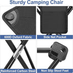 Folding Camping Stool for Adults, Small Portable Camp Stool Lightweight, Mini Chair Folding Fishing Chair Portable Foot Stool & Camping Seat for Outdoor Travel