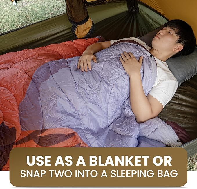 ONETIGRIS Camping Blanket,Wearable Outdoor Quilt with Recycled Thermal Insulation, Convertible to Sleeping Bag, Lightweight & Portable Travel Blanket for Camping &Hiking