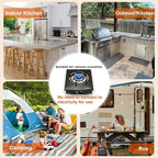 Propane Stove 1 Burner Gas Stove, 14500 BTU High-Efficiency Auto Ignition Tempered Glass LPG Cooktop with CSA Regulator and Hose – for Outdoor Camping, RV, and Emergency Cooking