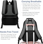 Boavan Laptop Backpack for men, 15.6 inch Laptop Bag with USB Port, Waterproof Travel Work Backpack Purse, Anti-Theft Teacher Nurse Doctor Casual Bookbags Office Business backpack，Grey