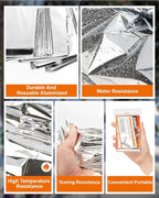 Emergency Thermal Blanket 5-Pack – Reusable Mylar Space Blanket for Camping, Car Survival Kit, Waterproof Outdoor Gear, Heavy-Duty Emergency Heat Retention